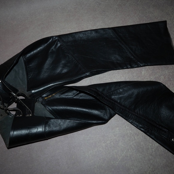 Vintage REAL Leather Motorcycle Jacket and Chaps - Picture 6 of 6